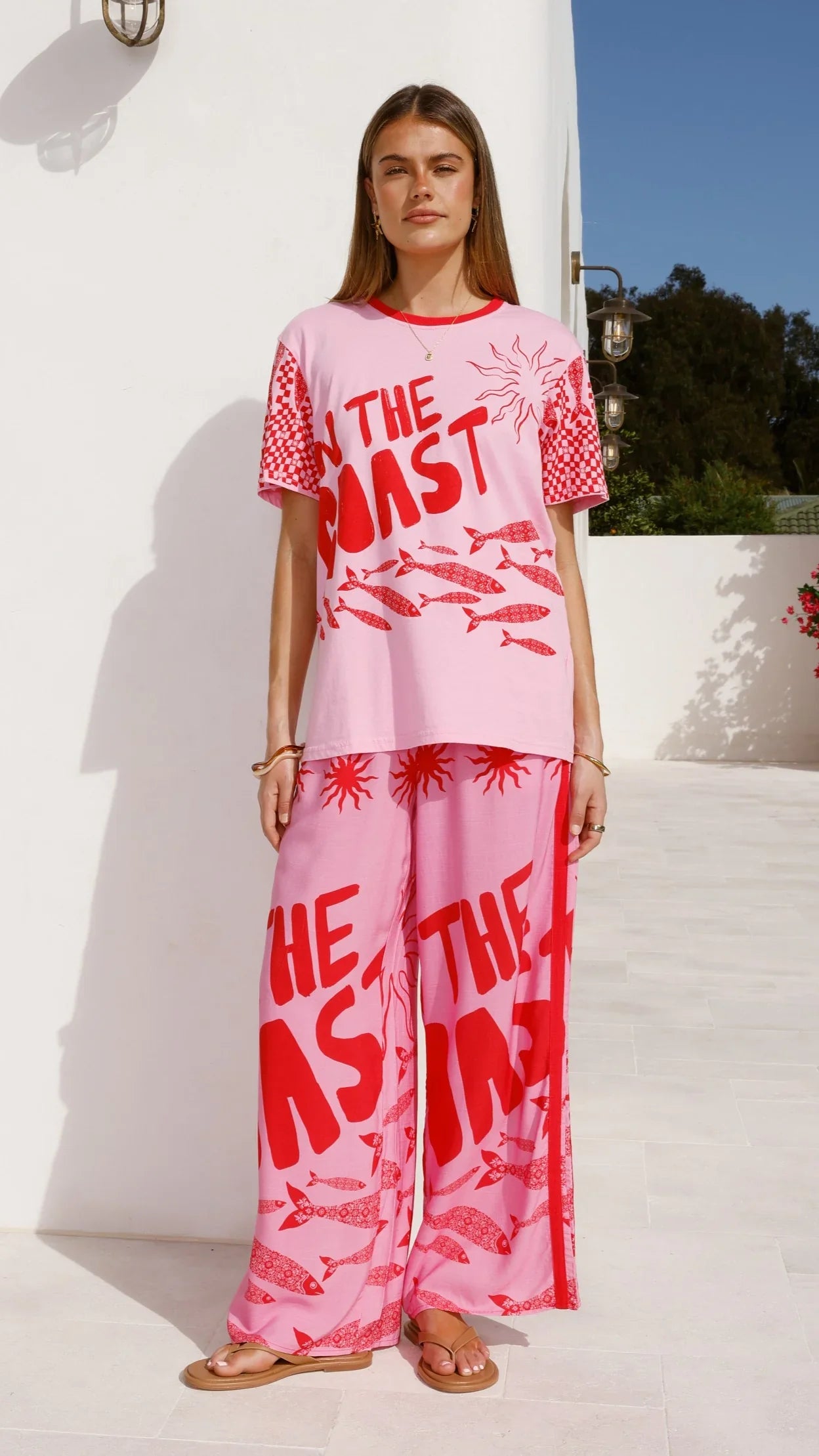 Florrie Tee Pink Red Tide