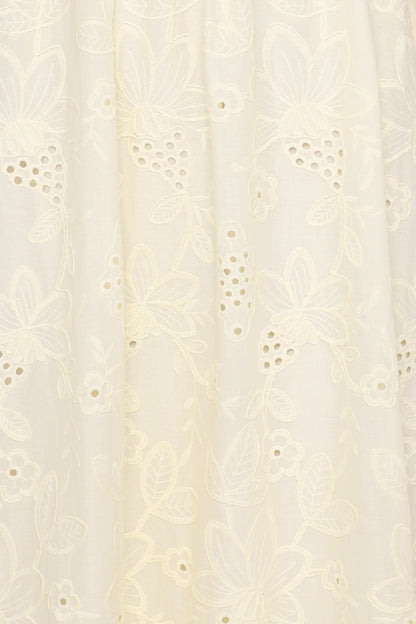 Janice Maxi Dress Butter Yellow Broderie