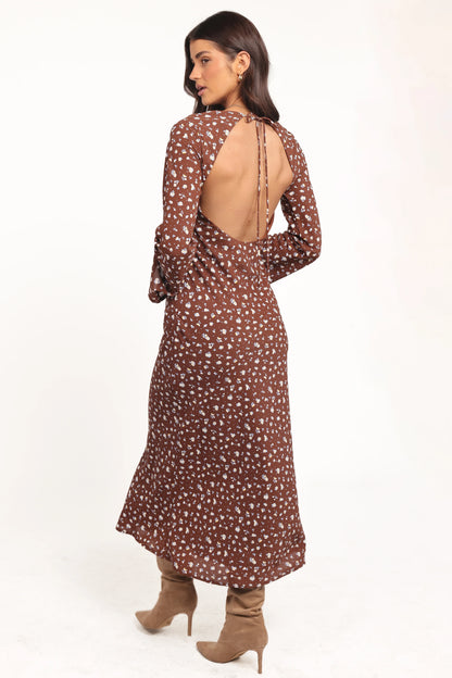 Talitha Maxi Dress Brown Floral