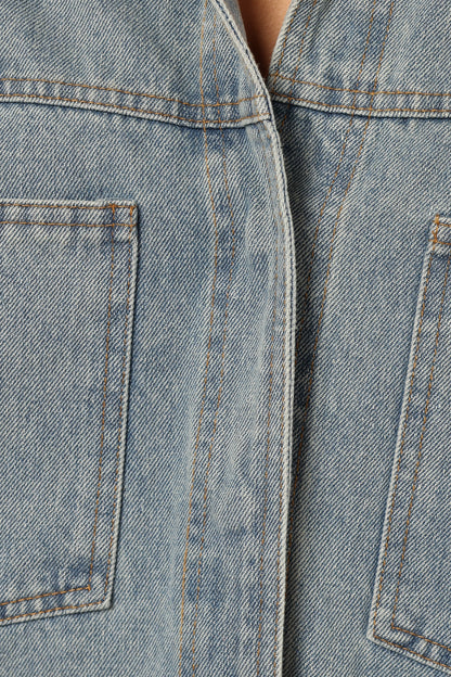 Cassie Oversized Denim Shacket Blue