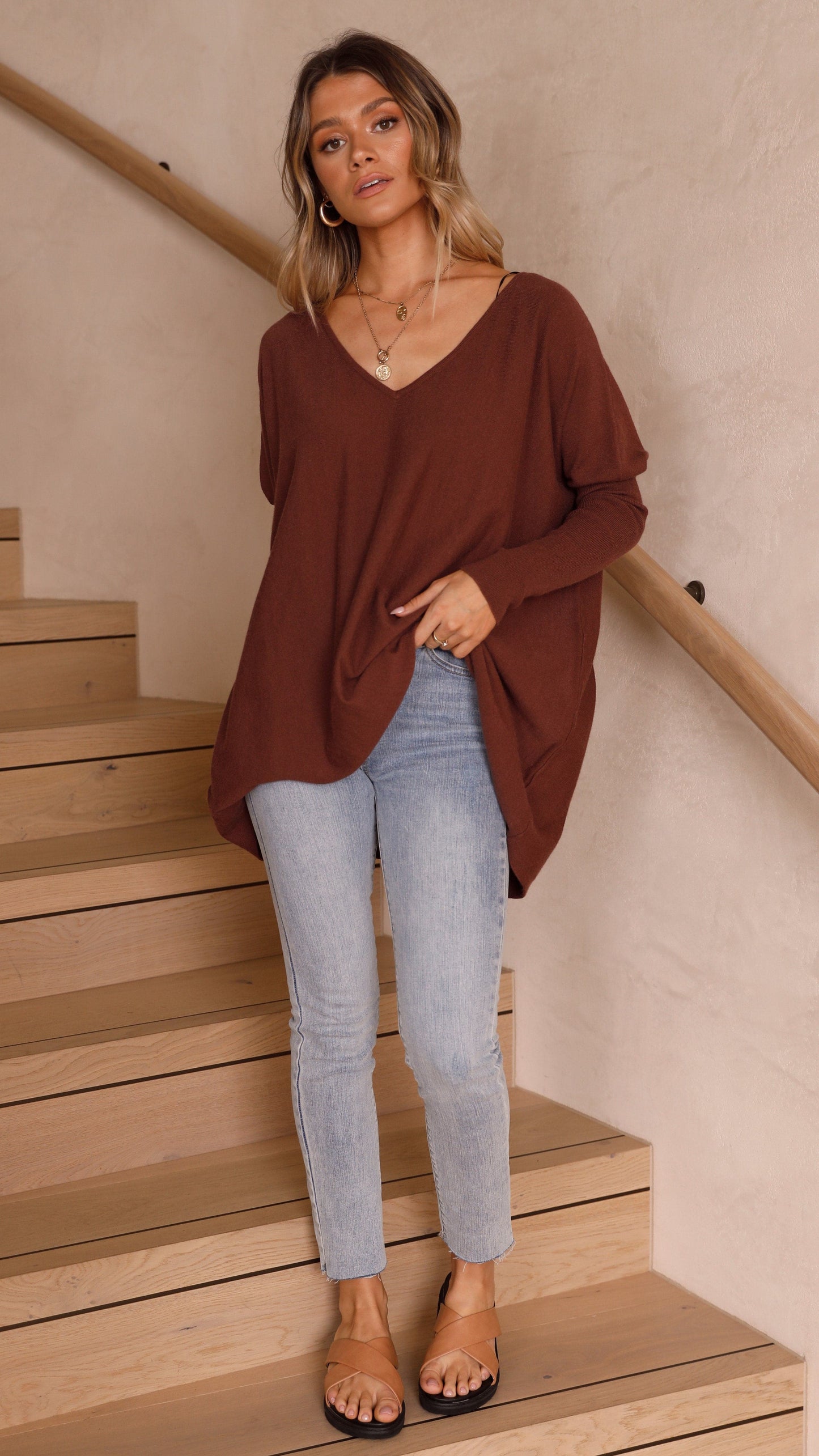 Amalia Knit Top Chocolate