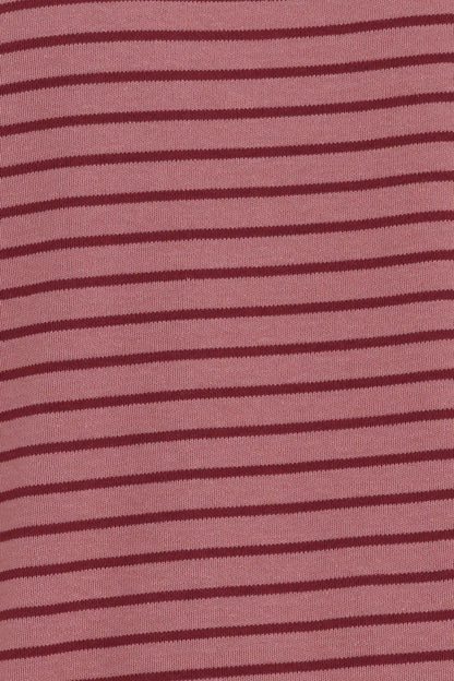 Wilda Oversized Tee Pink Red Stripe