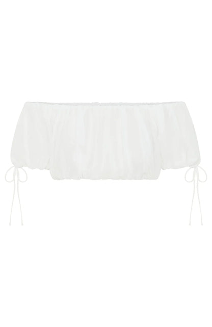 Flounce Flirt Top White