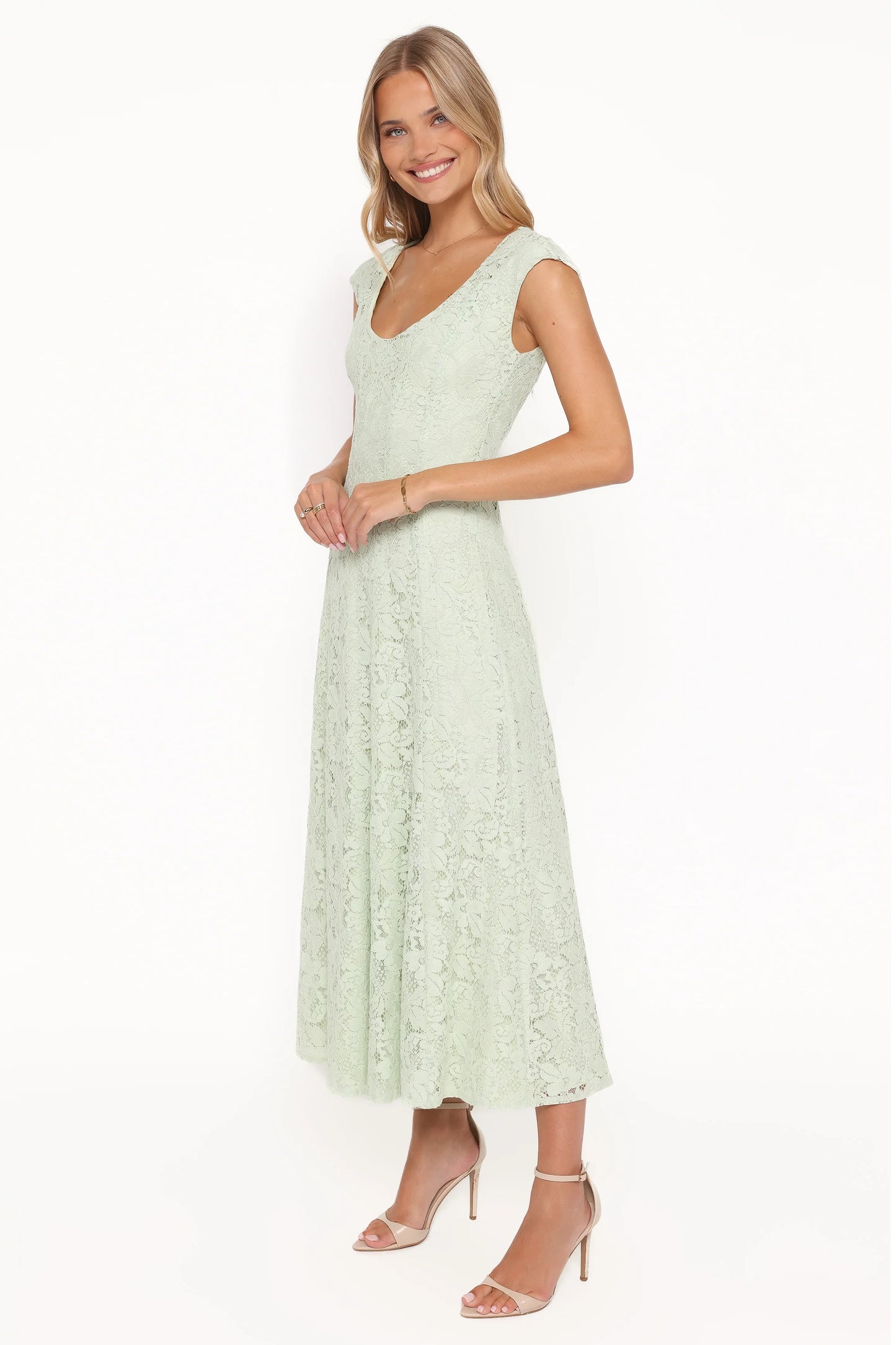 Mapleton Maxi Dress Sage Green Lace