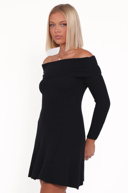 Francisco Long Sleeve Mini Dress Black