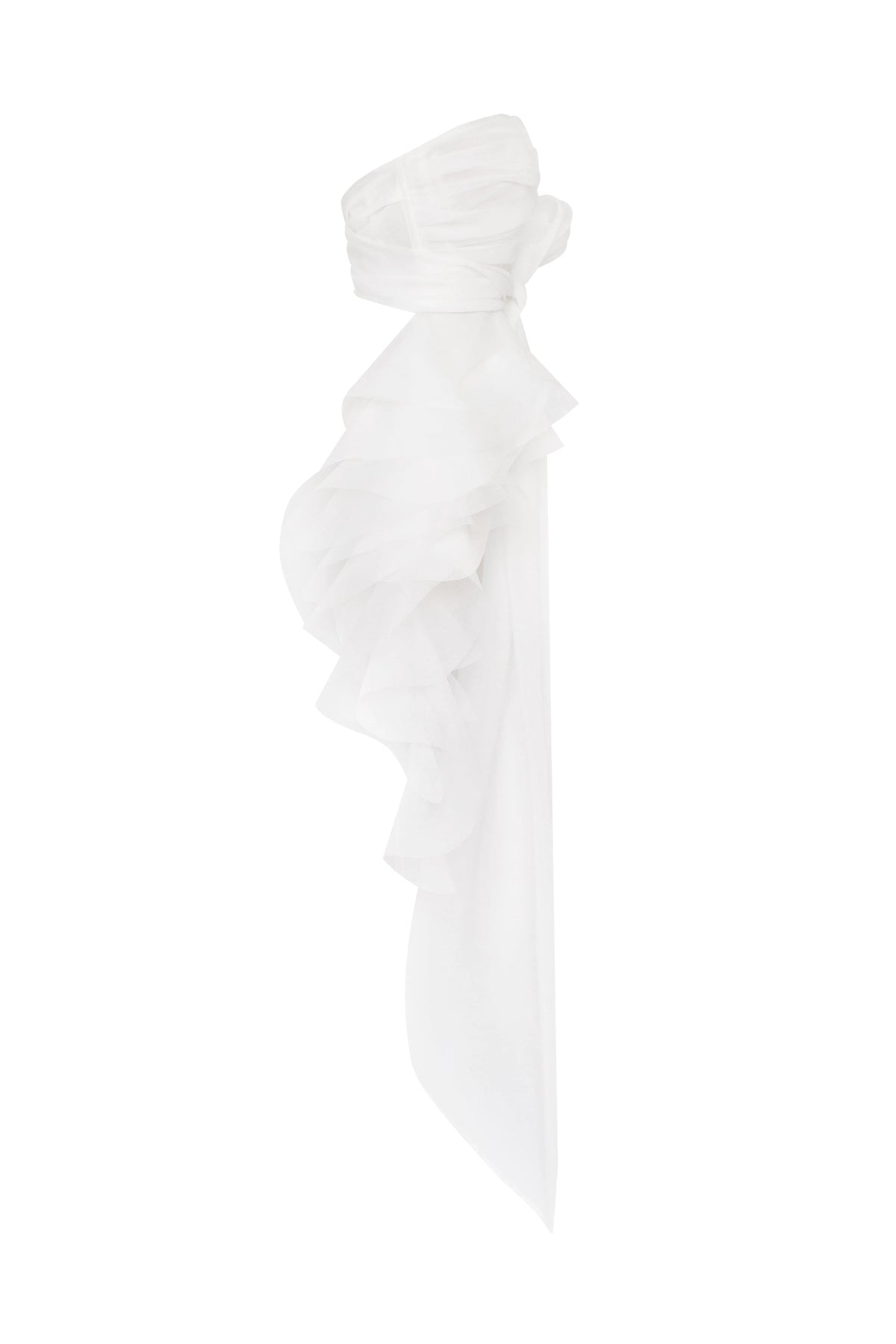Dreamy blouse with meringue flounces in white Midnight Walk