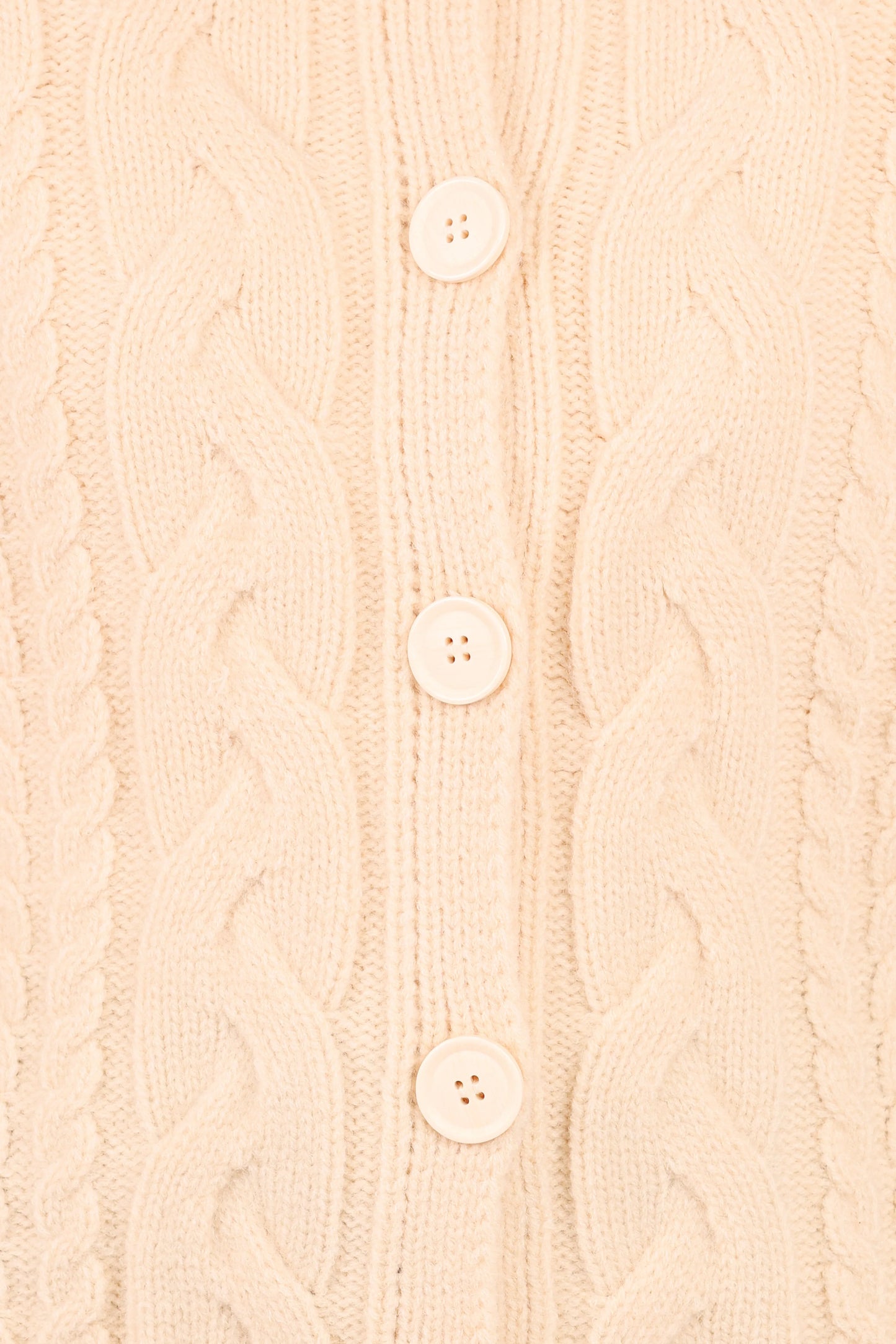 Nika Cable Knit Cardigan Taupe