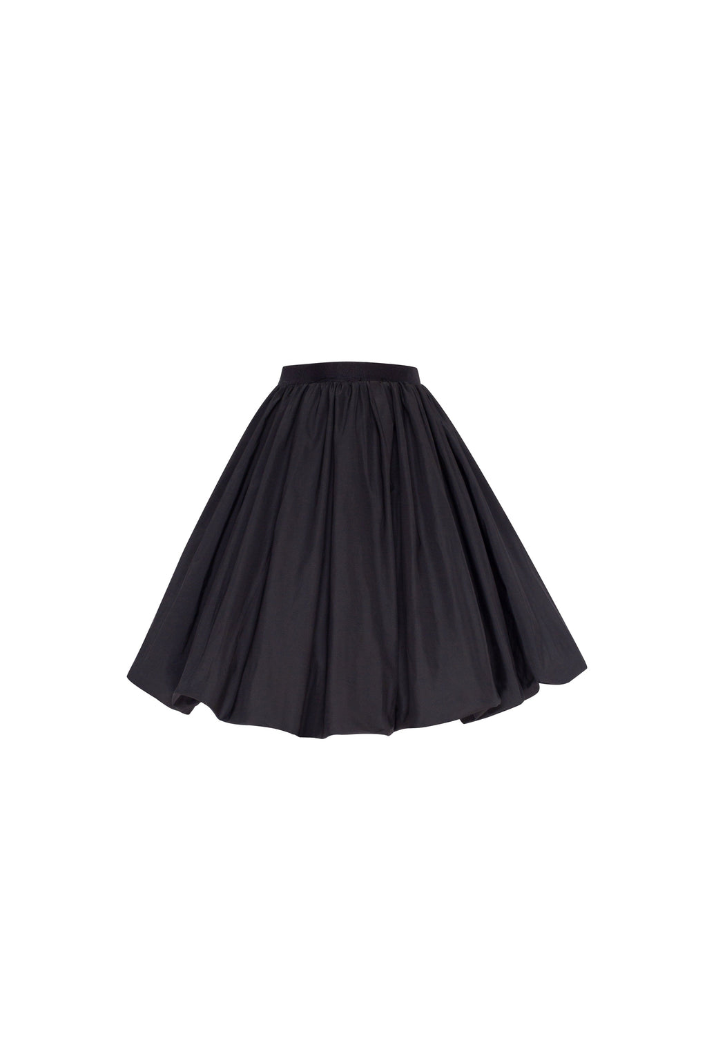 Balloon taffeta black mini skirt Parisienne