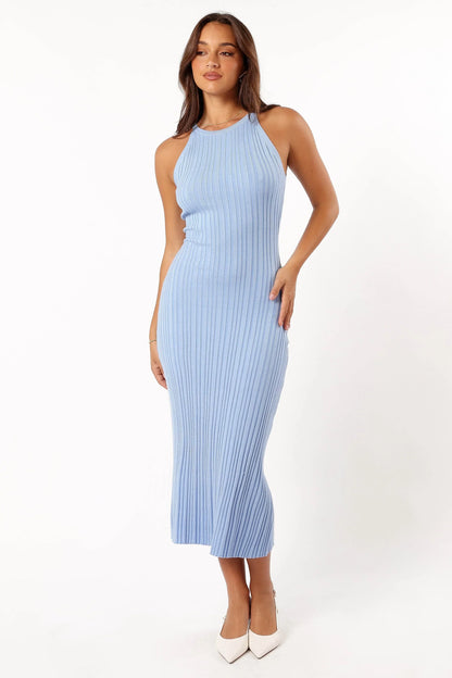 Brighton Maxi Dress Dusty Blue