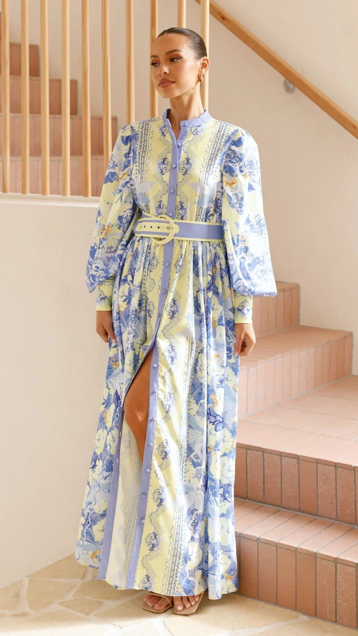 Kalliope Maxi Dress Blue Yellow