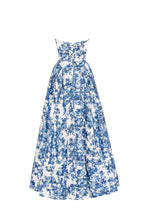 Ravishing blue hydrangea corset maxi dress Garden of Eden