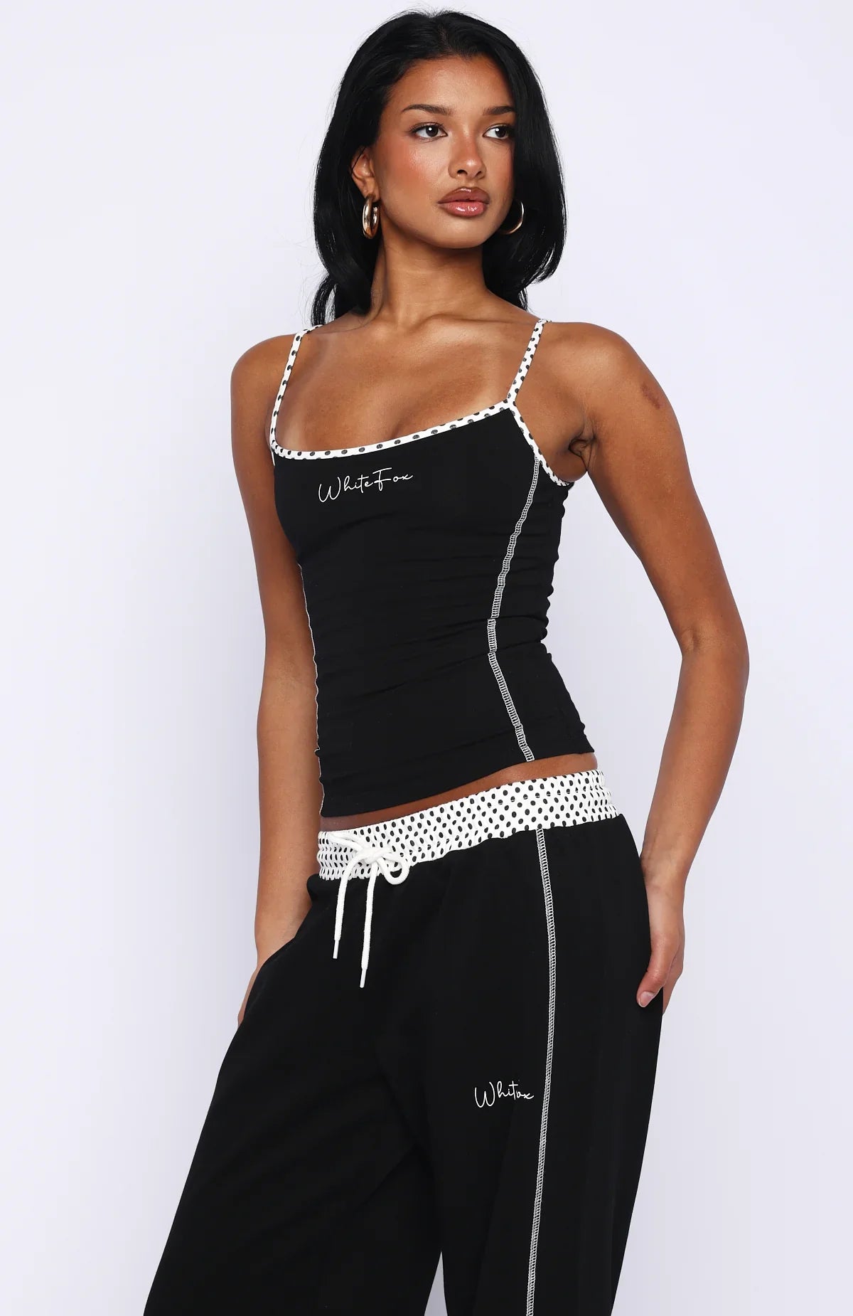 Pure Attraction Singlet Top Black