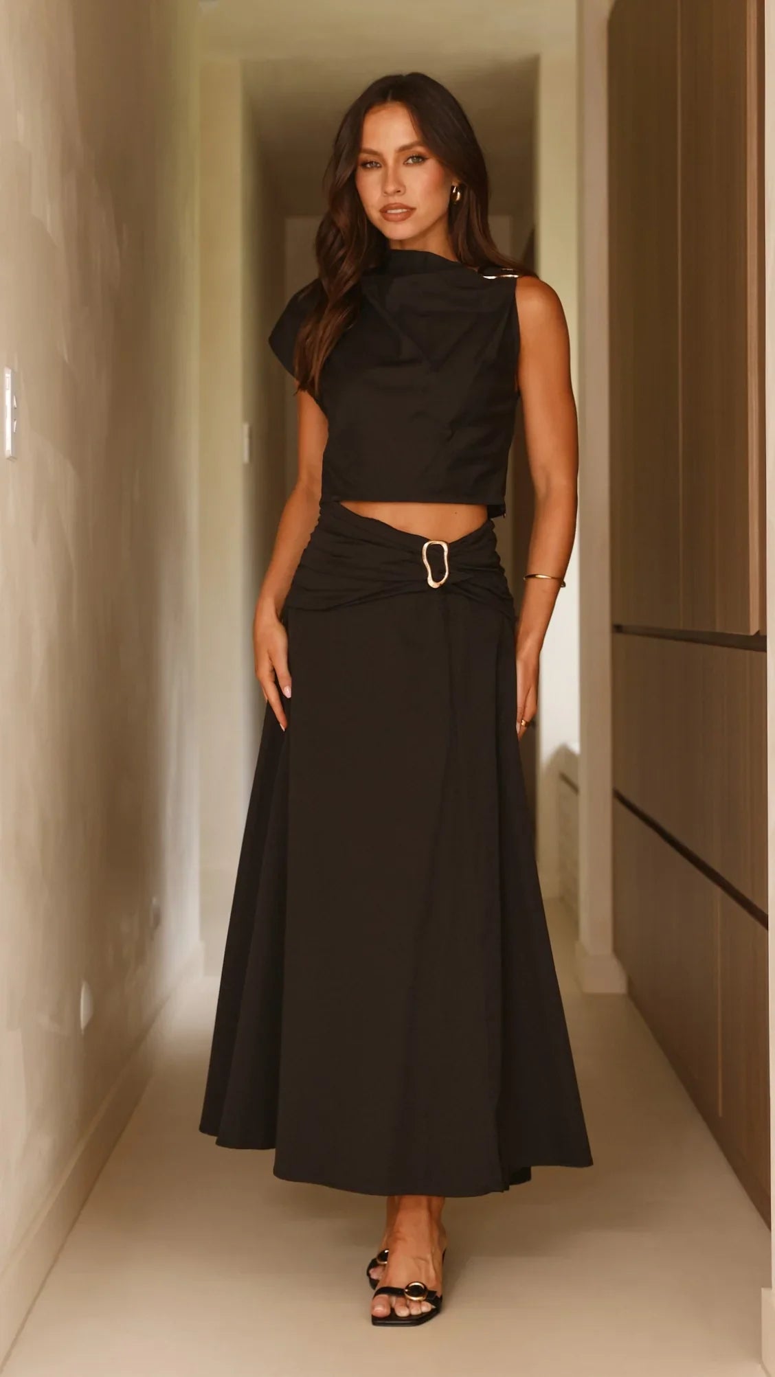 Delphine Maxi Skirt Black