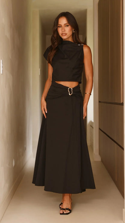 Delphine Maxi Skirt Black