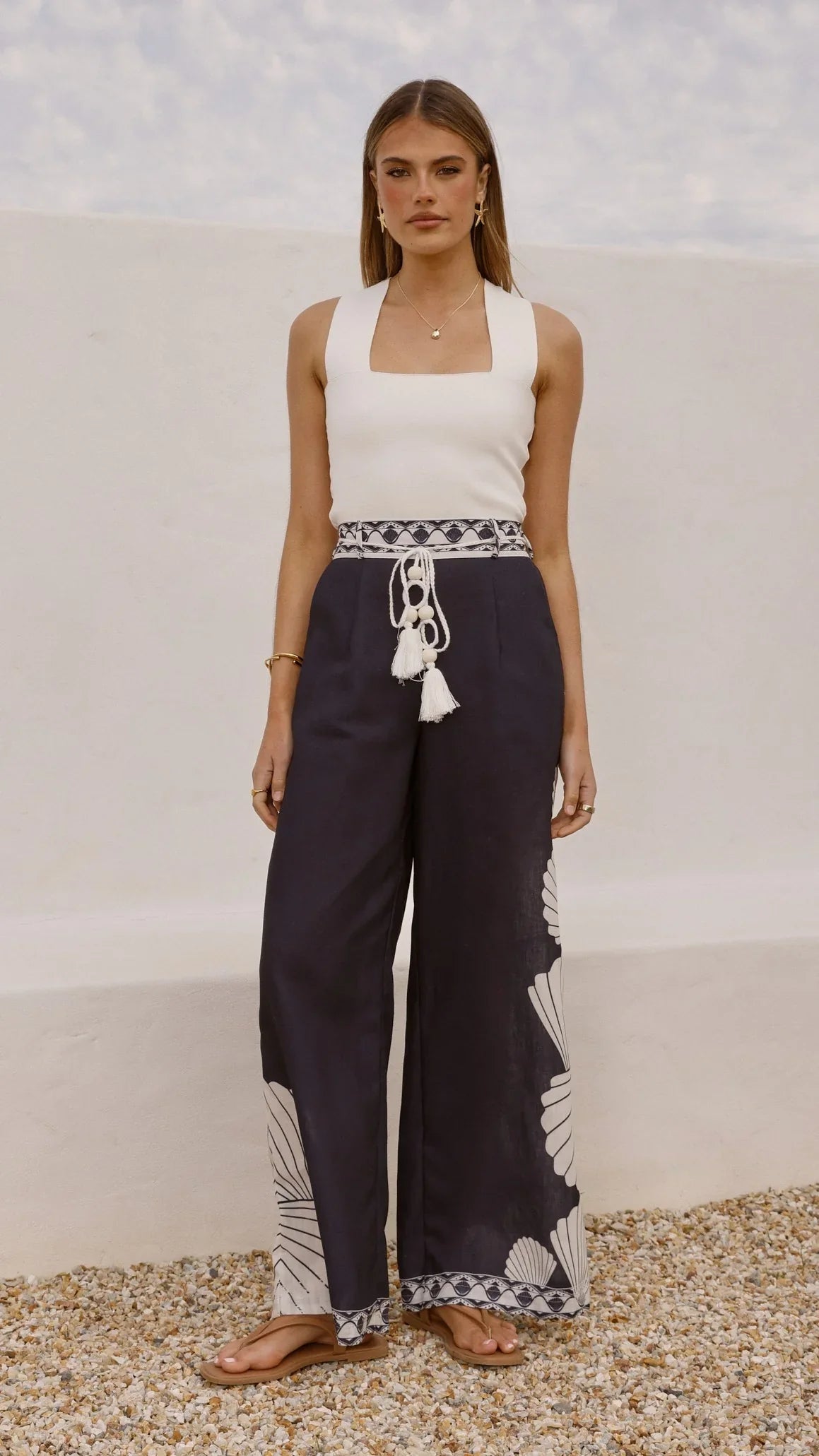 Tessa Wide Leg Pants Black