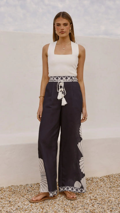 Tessa Wide Leg Pants Black