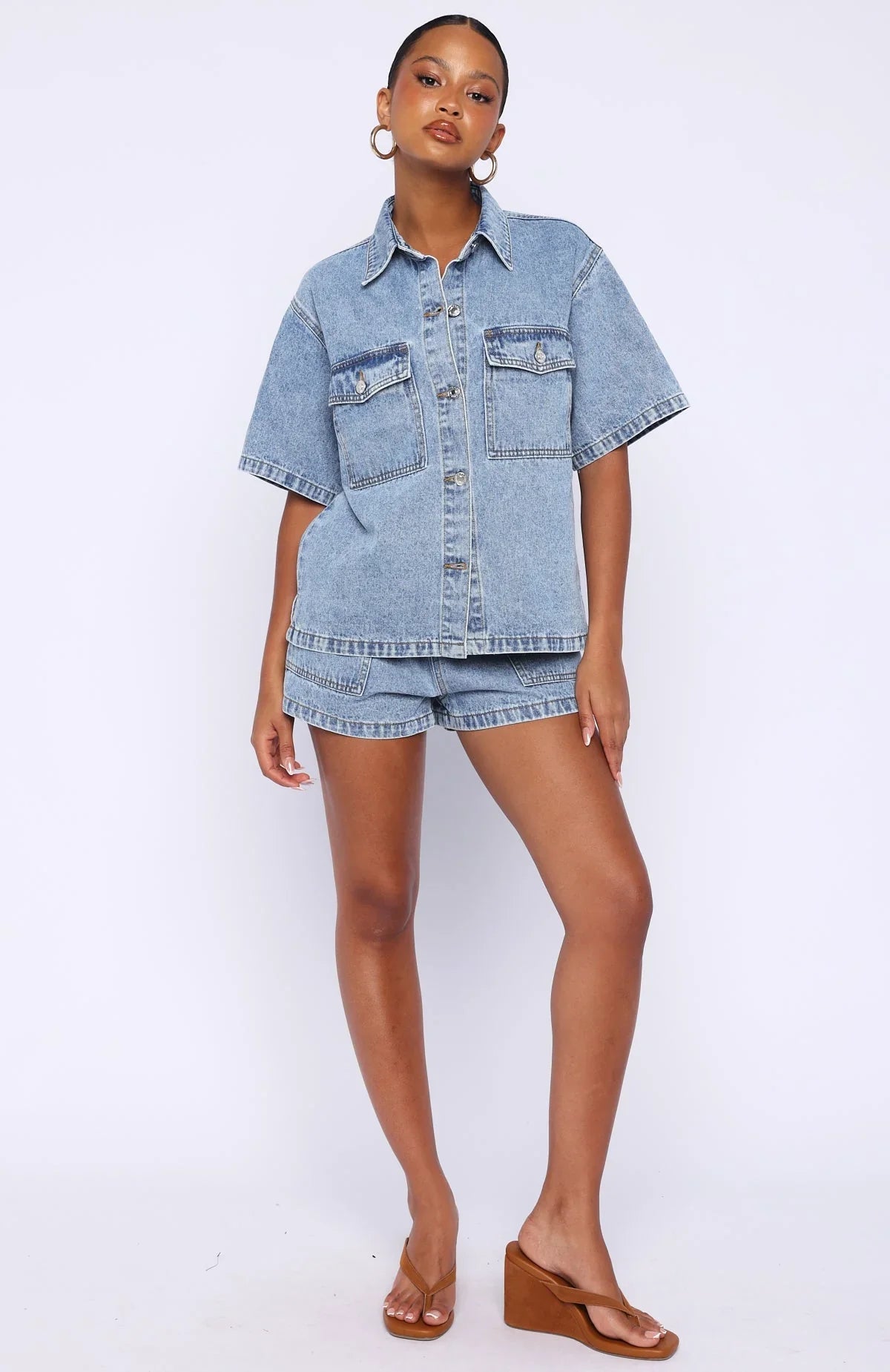 Denim Daydream Shorts Mid Blue