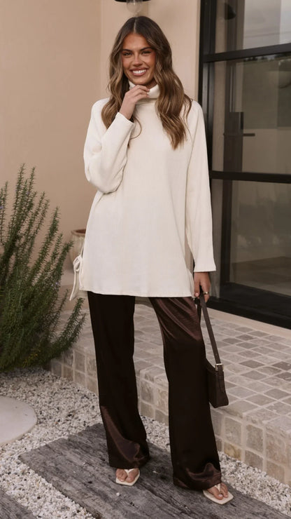 Ravio Oversized Rib Knit Cream