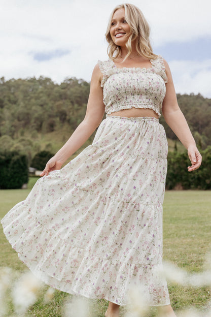 Amberlyn Maxi Skirt Pink Floral