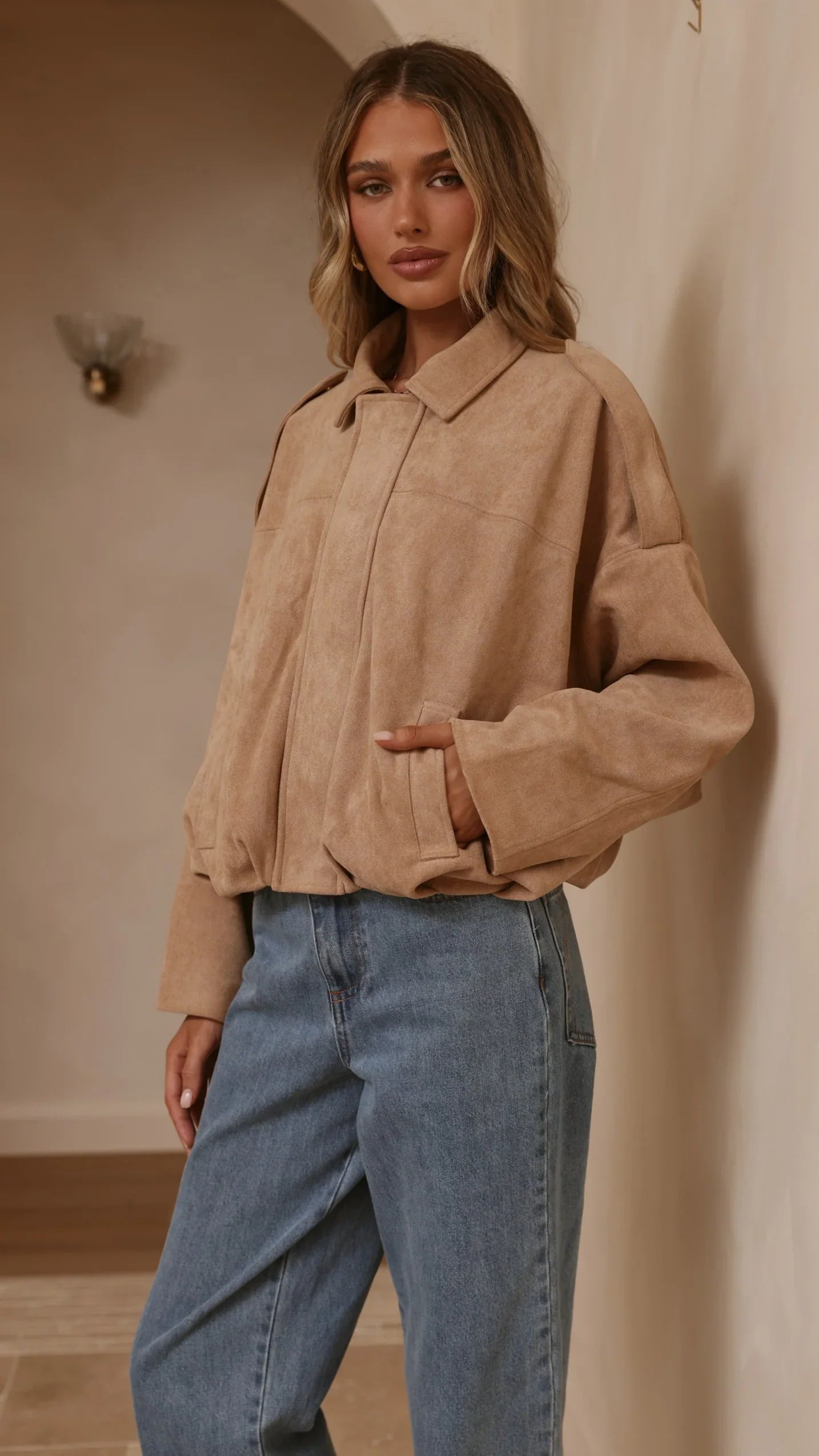 Leela Bomber Jacket Camel