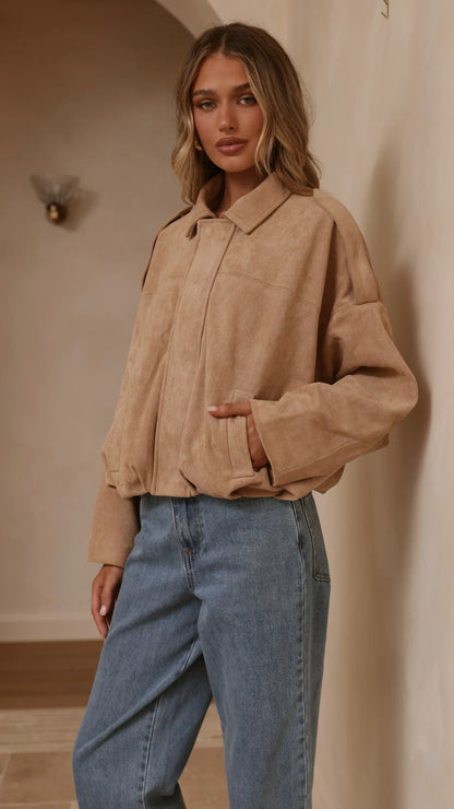 Leela Bomber Jacket Camel