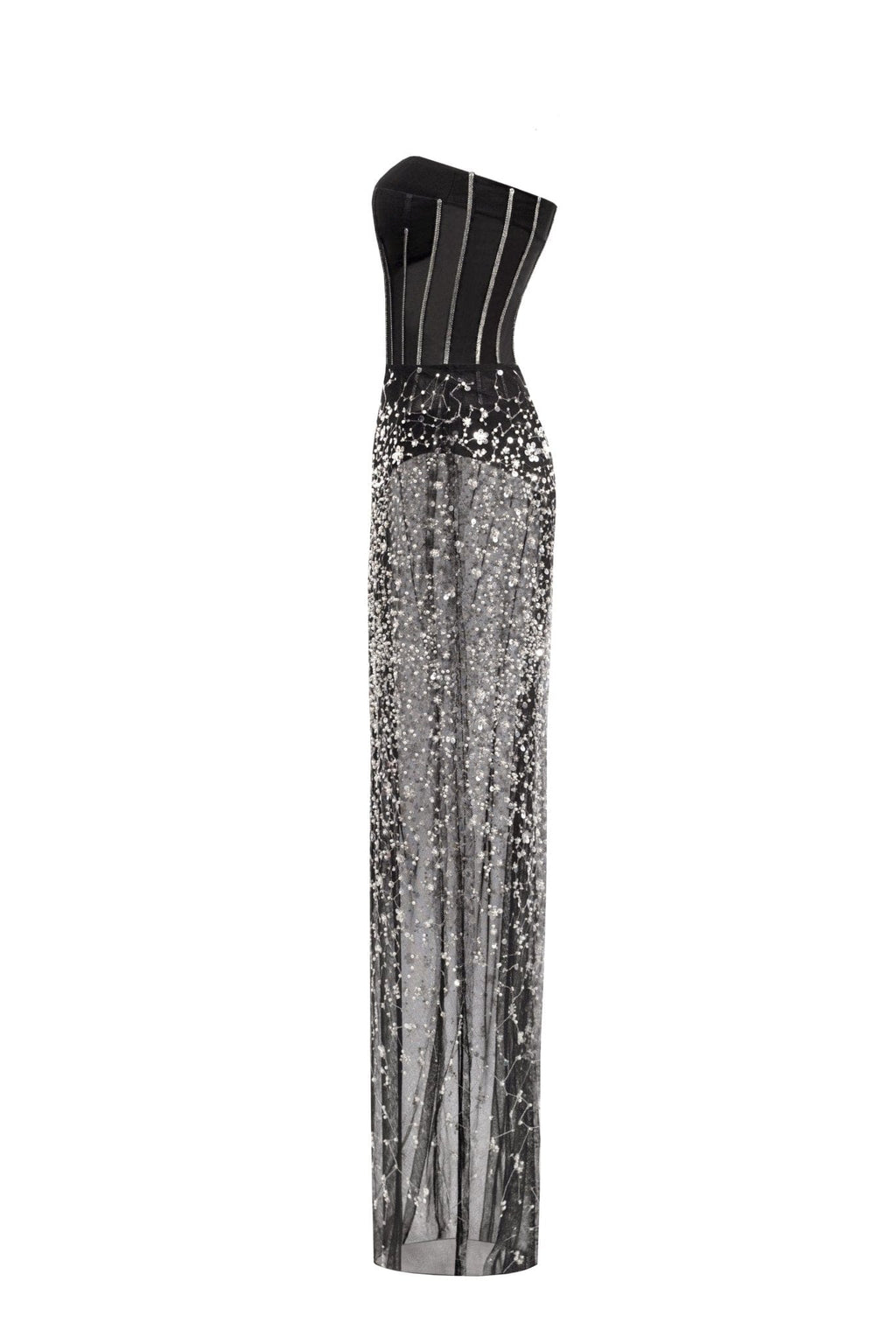Crystal covered fabulous black maxi dress