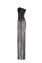 Crystal covered fabulous black maxi dress