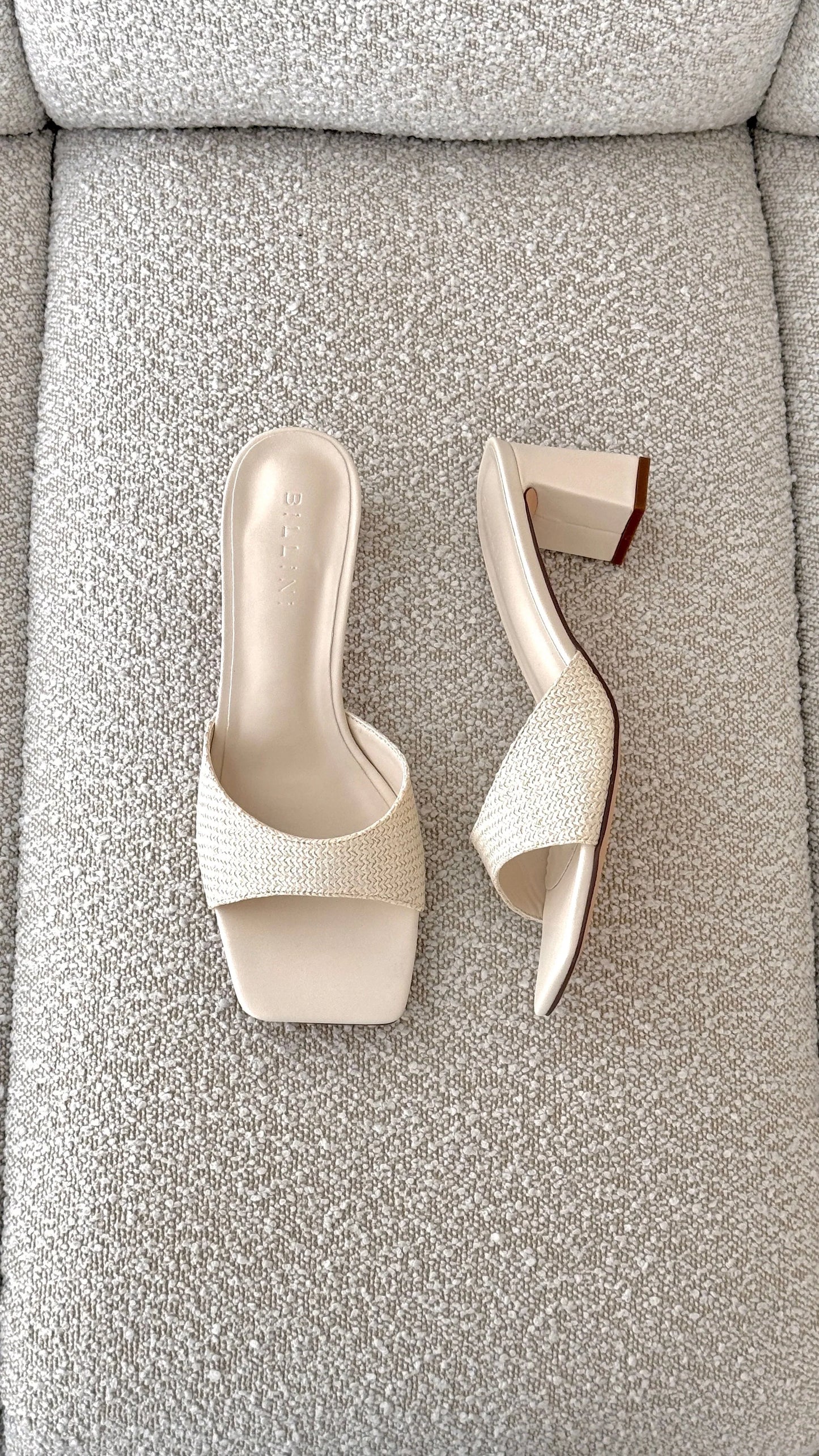 Freda Heel Cream Raffia