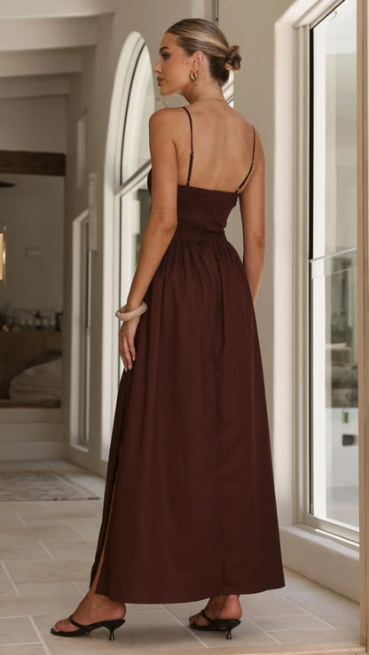 Gena Maxi Dress Chocolate