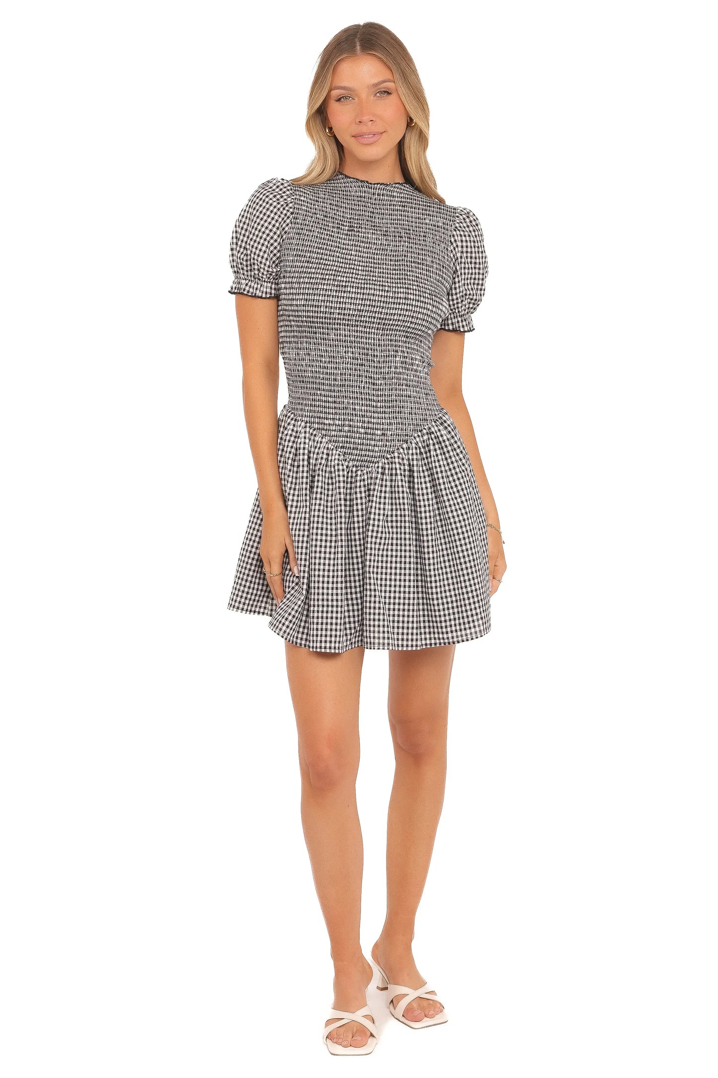 Celine Mini Dress Black Gingham