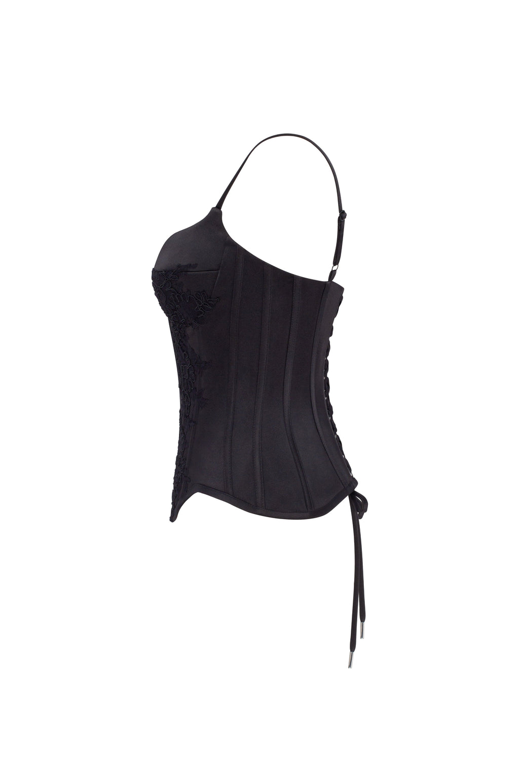 Obsidian lace corset Parisienne