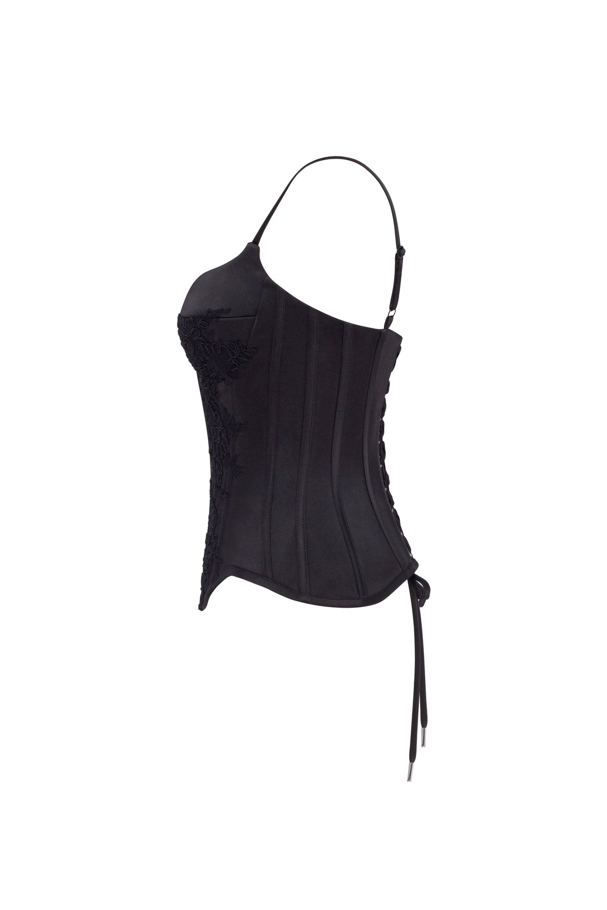 Obsidian lace corset Parisienne