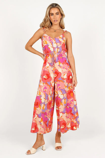 Zahara Wide Leg Jumpsuit Floral