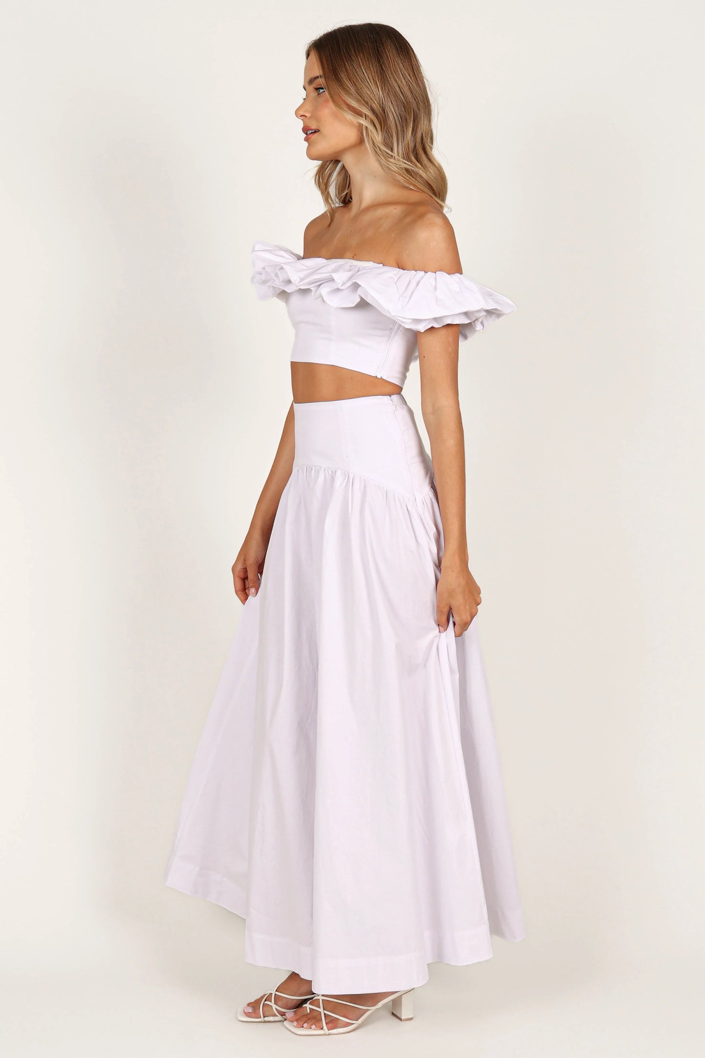 Savannah Maxi Skirt White