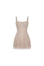 Beige corset mini dress