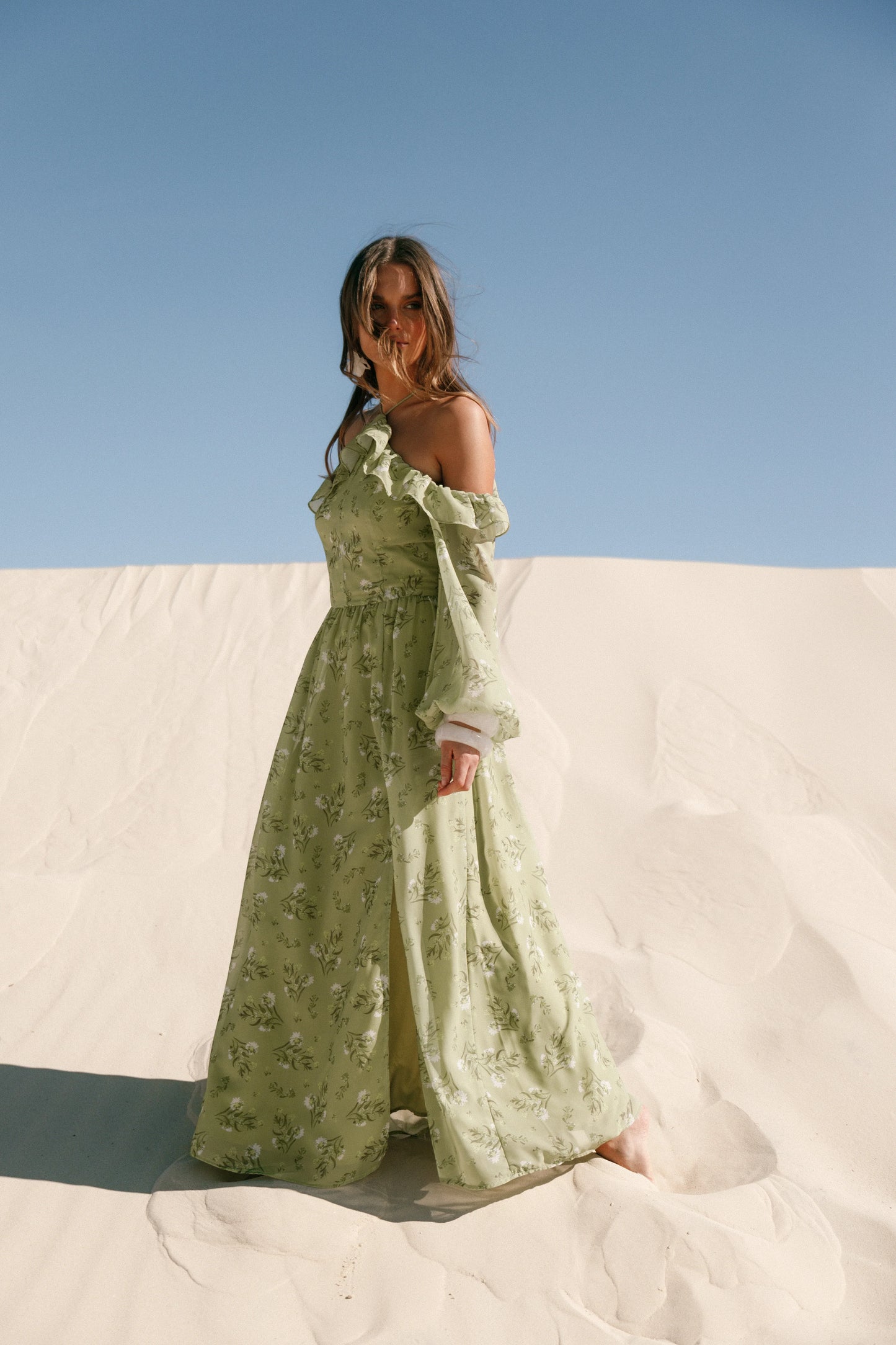 Alina Maxi Dress Sage Botanica