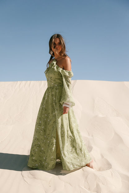 Alina Maxi Dress Sage Botanica