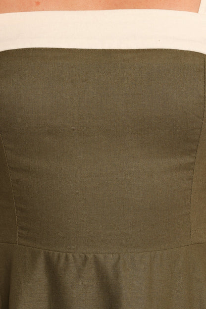 Olinda Midi Dress Olive