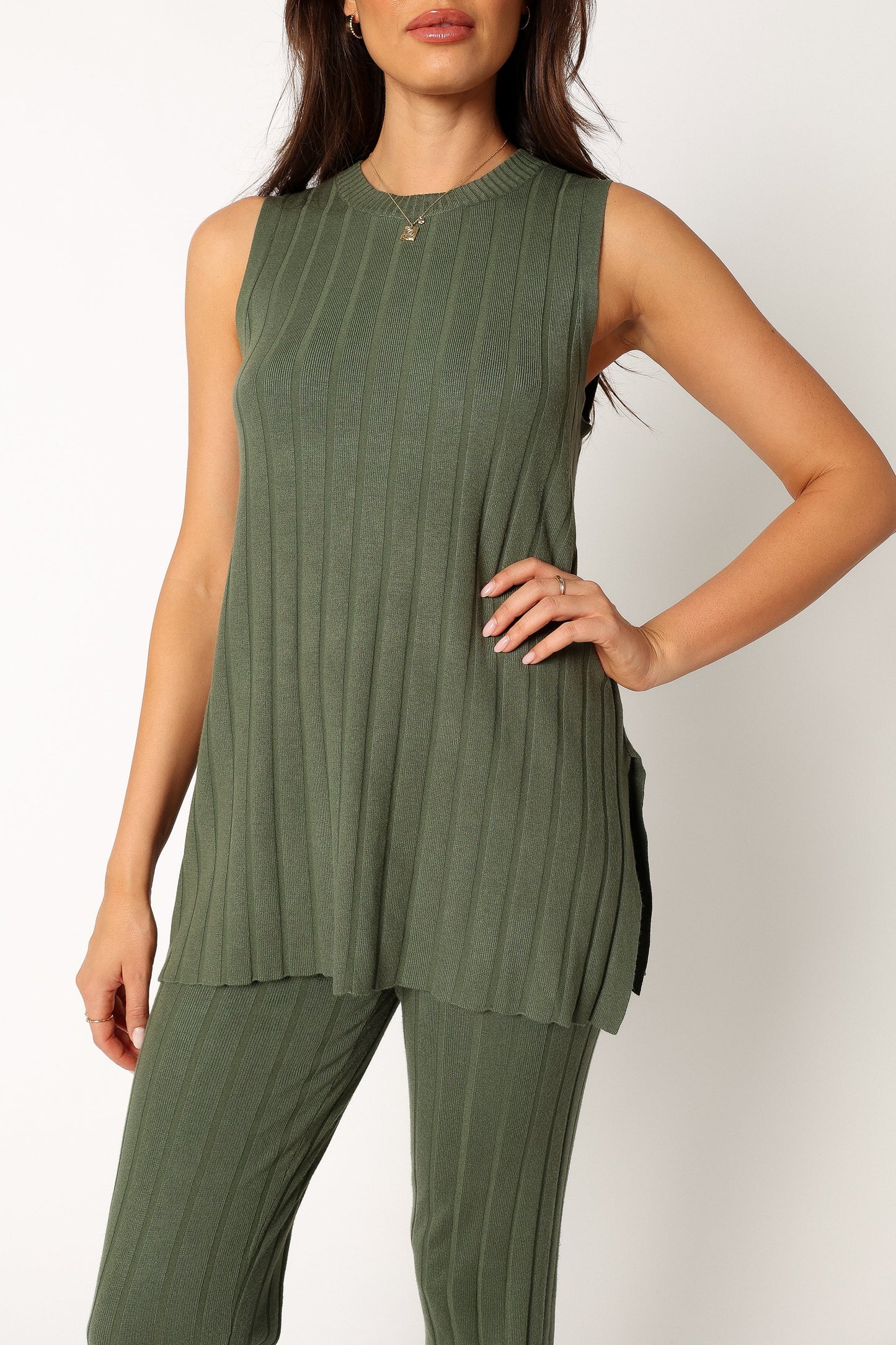 Silvie Knitted Set Olive