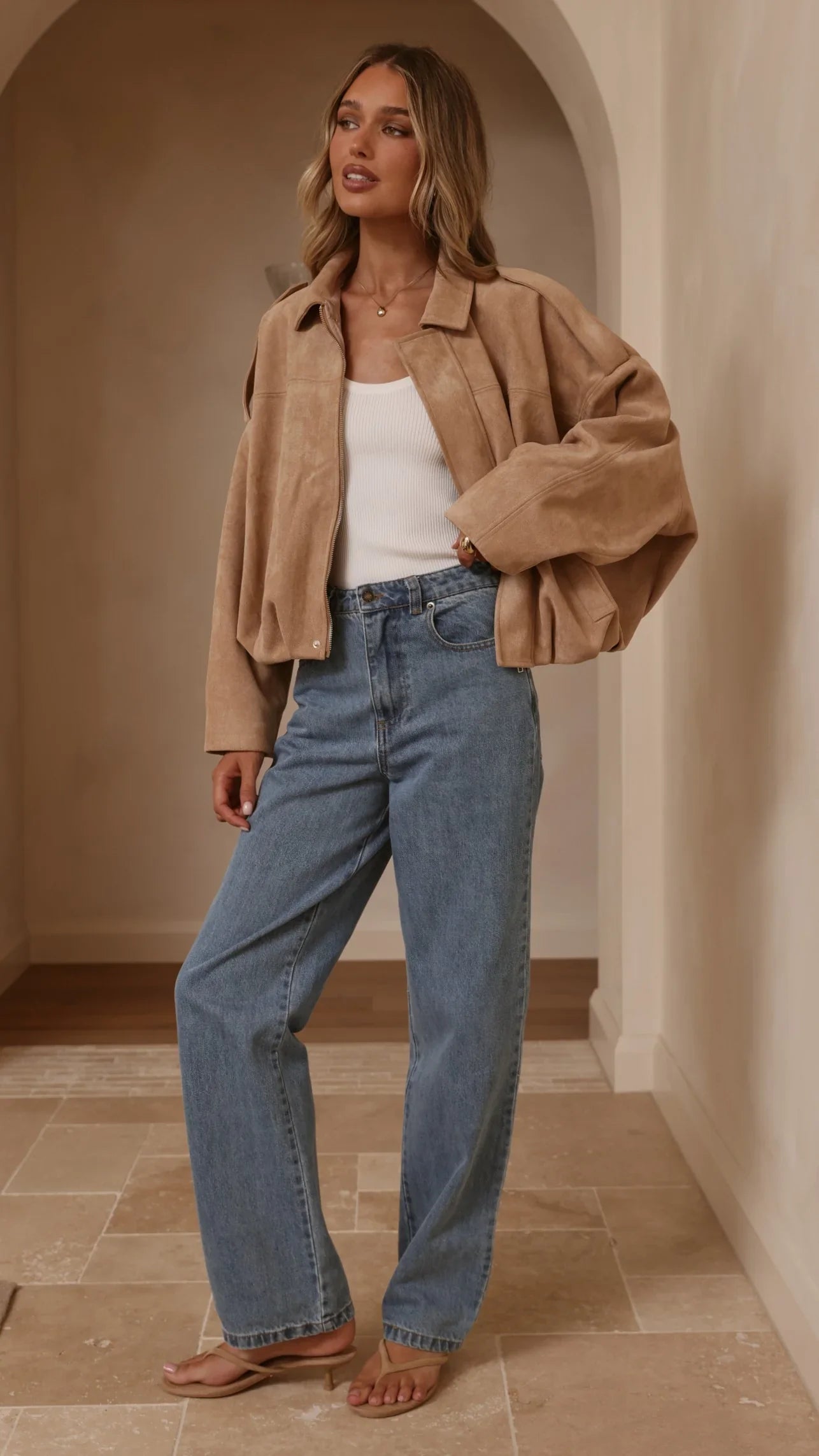 Leela Bomber Jacket Camel