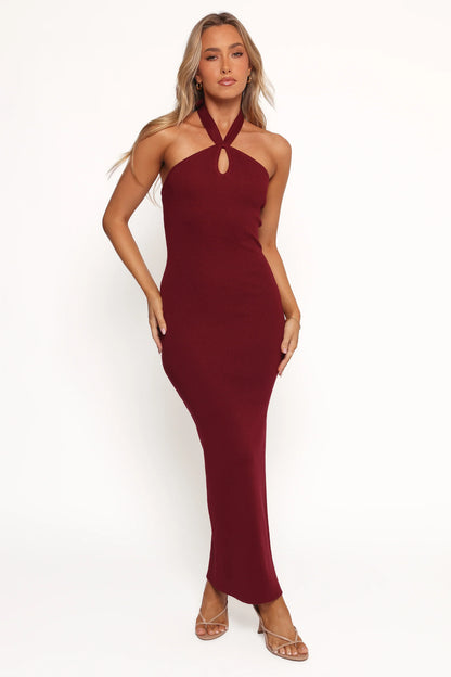 Nessa Midi Dress Dark Cherry