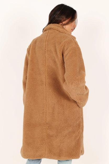 Beatrice Faux Fur Coat Camel