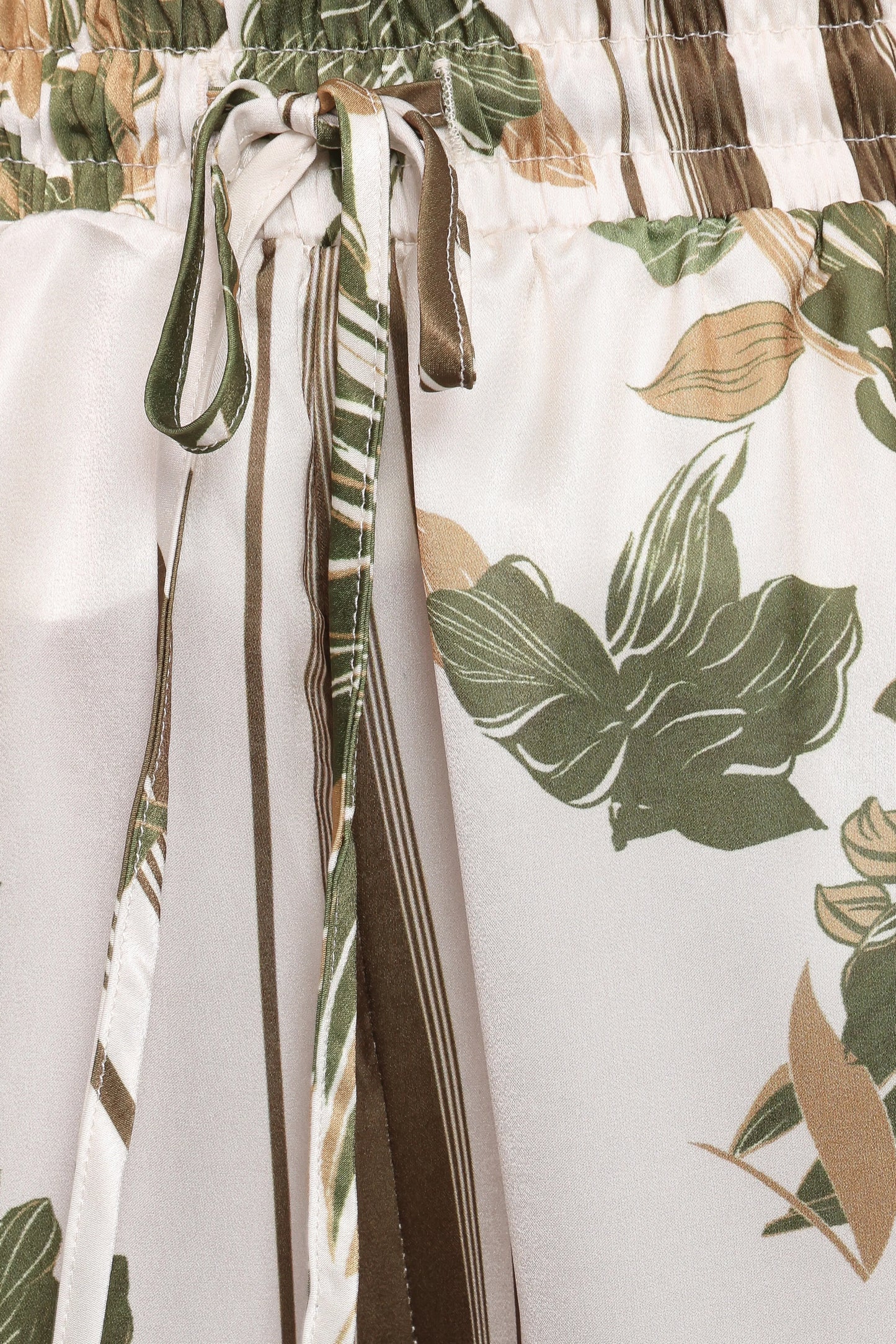 Lara Wide Leg Pants Olive Print