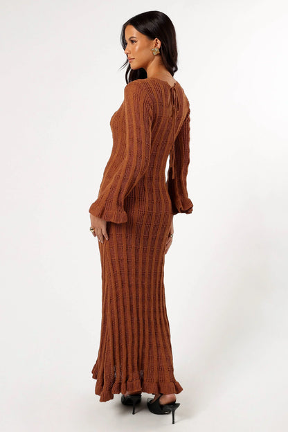 Colter Long Sleeve Maxi Dress Bronze