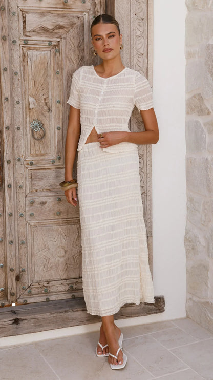 Maisie Maxi Skirt Cream