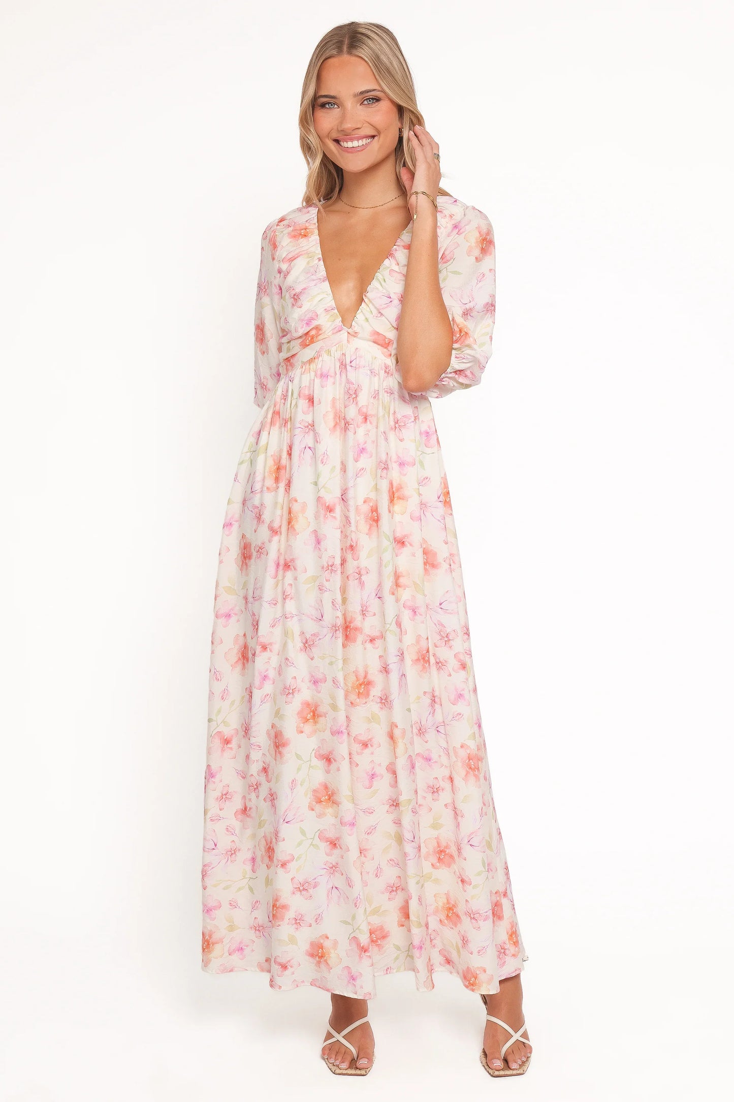Andara Maxi Dress White Floral