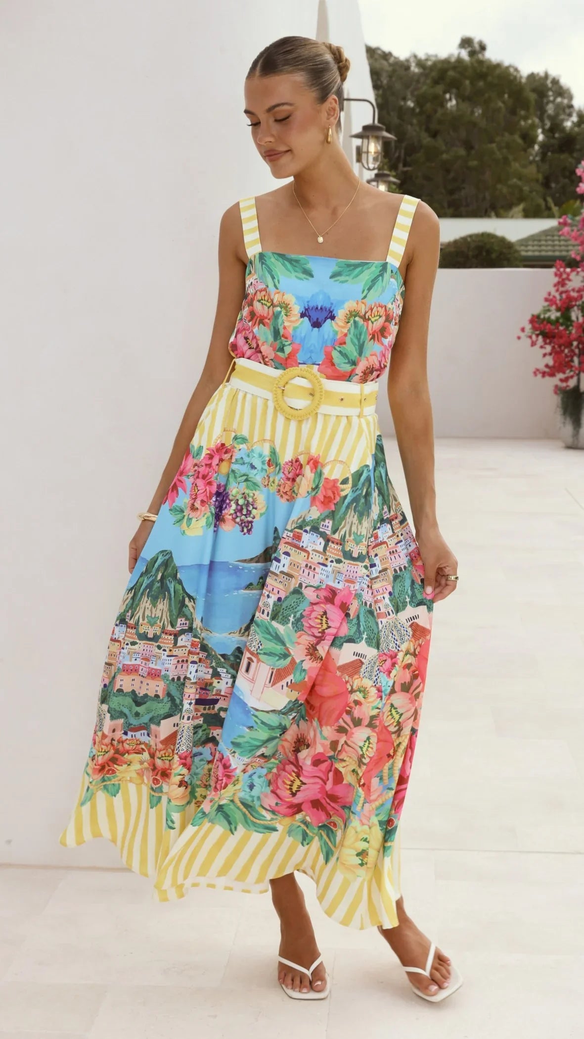 Kancy Maxi Skirt Positano Lemon