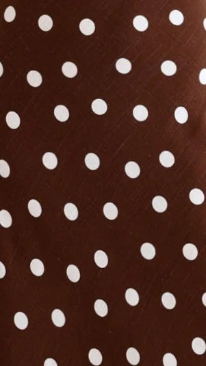 Solare Maxi Dress Brown White Polka