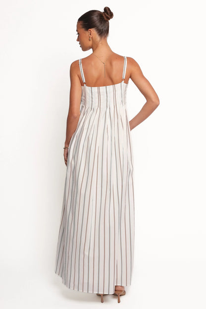 Corfu Midi Dress Blue Stripe