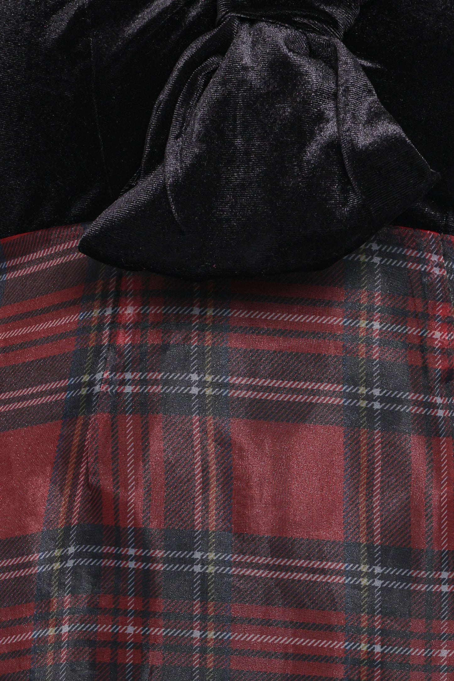 Amelie Bow Front One Shoulder Midi Dress Red Plaid